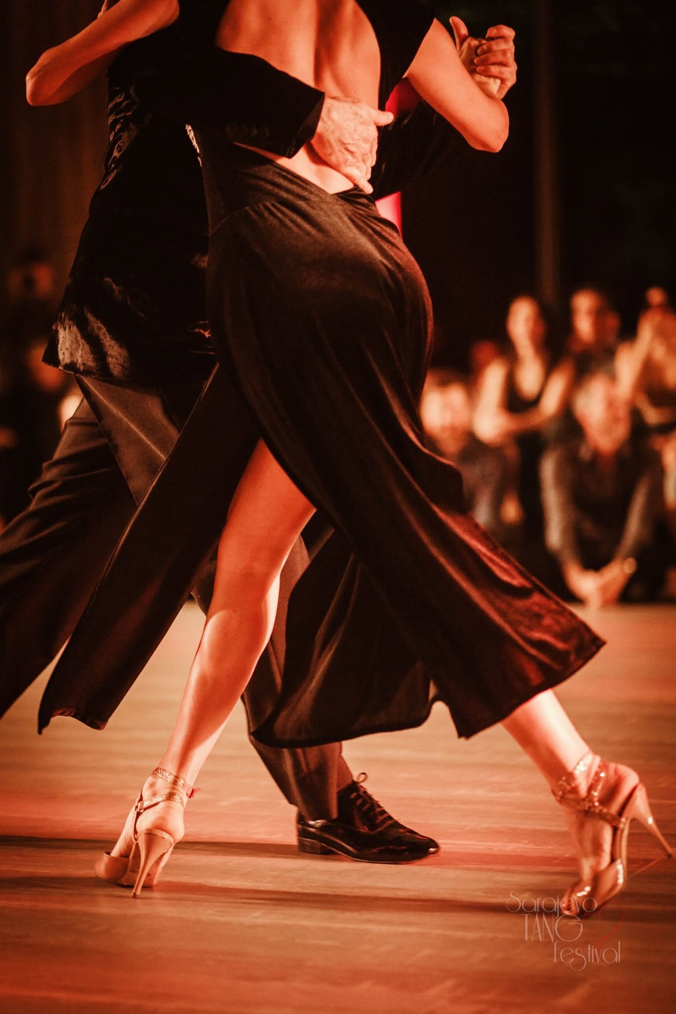 Dancers embracing at Sarajevo Tango Festival